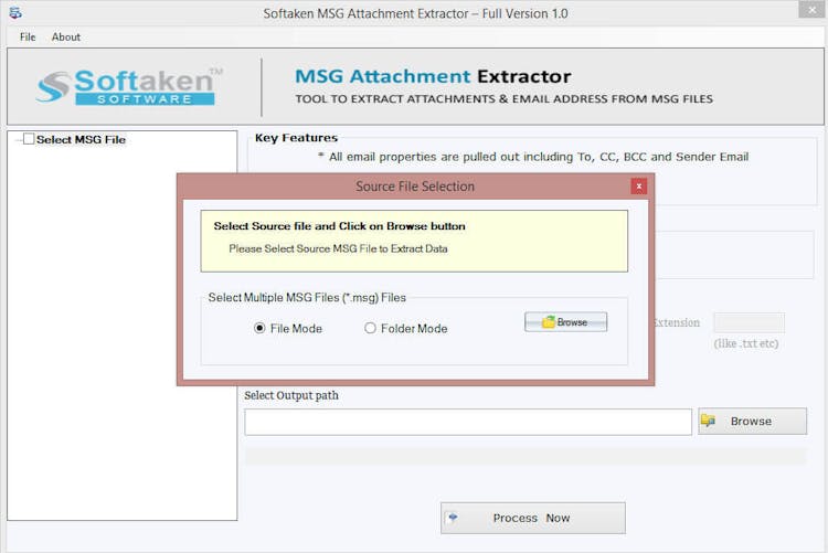 Softaken MSG Attachment Extractor Software