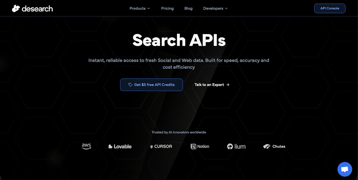 Your real time AI search layer
