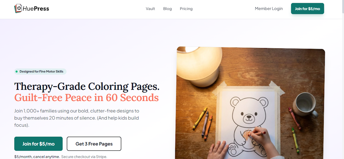 HuePress | Curated Coloring Pages for Modern Moms