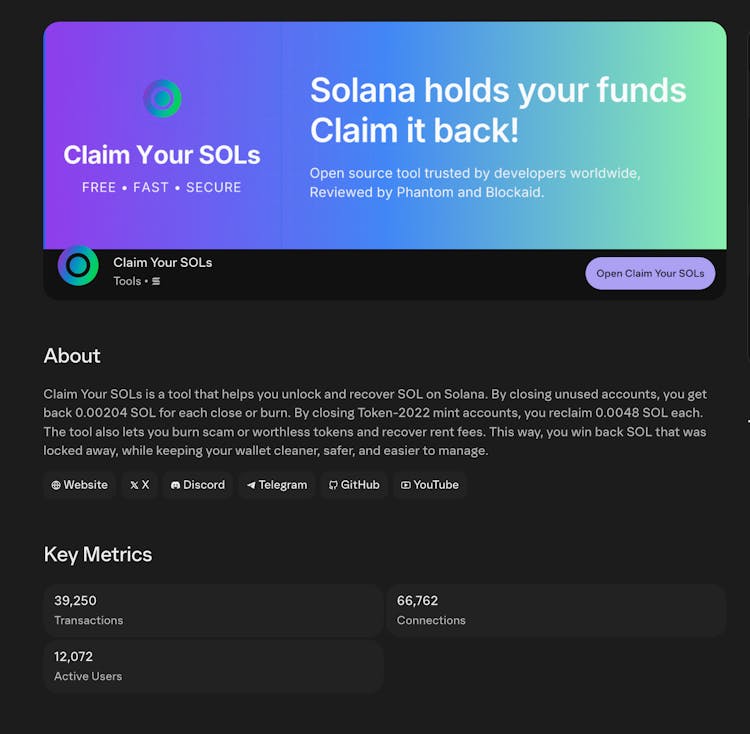 Claim Your SOLs
