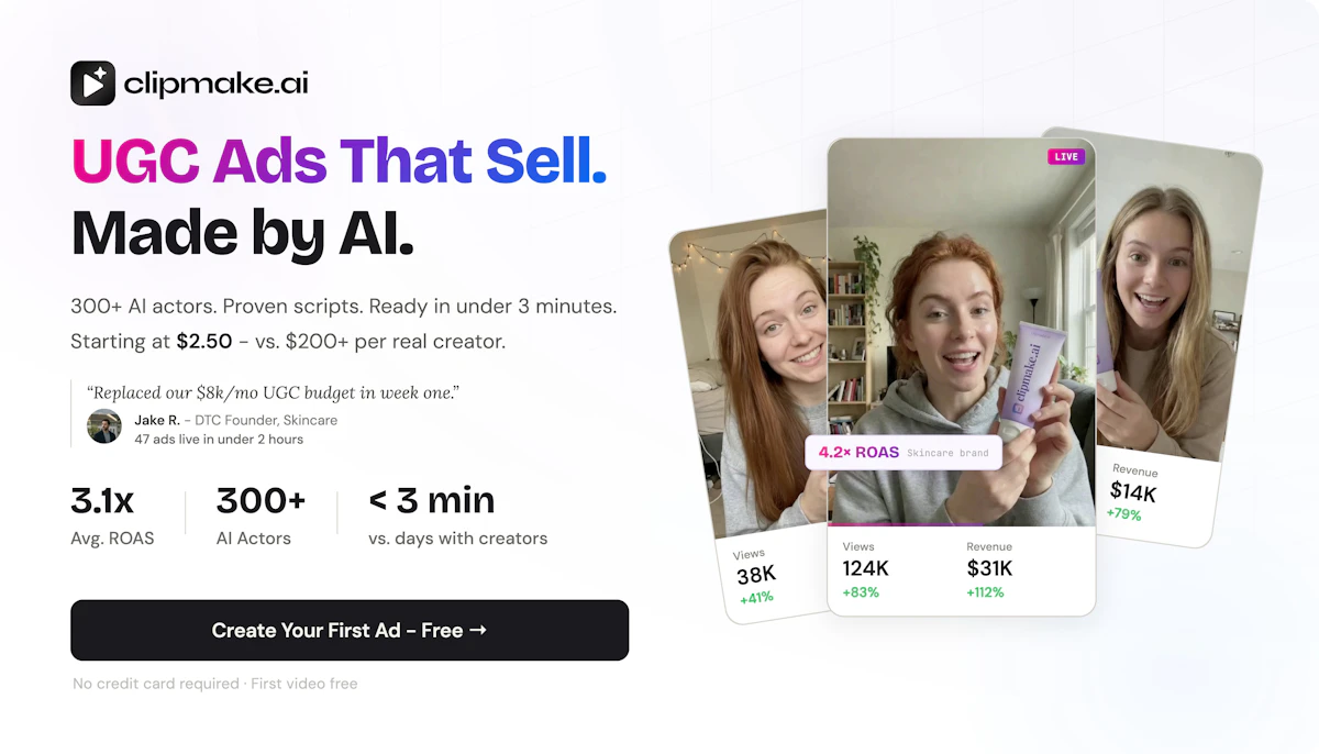 UGC Ads That Sell. Made by AI.