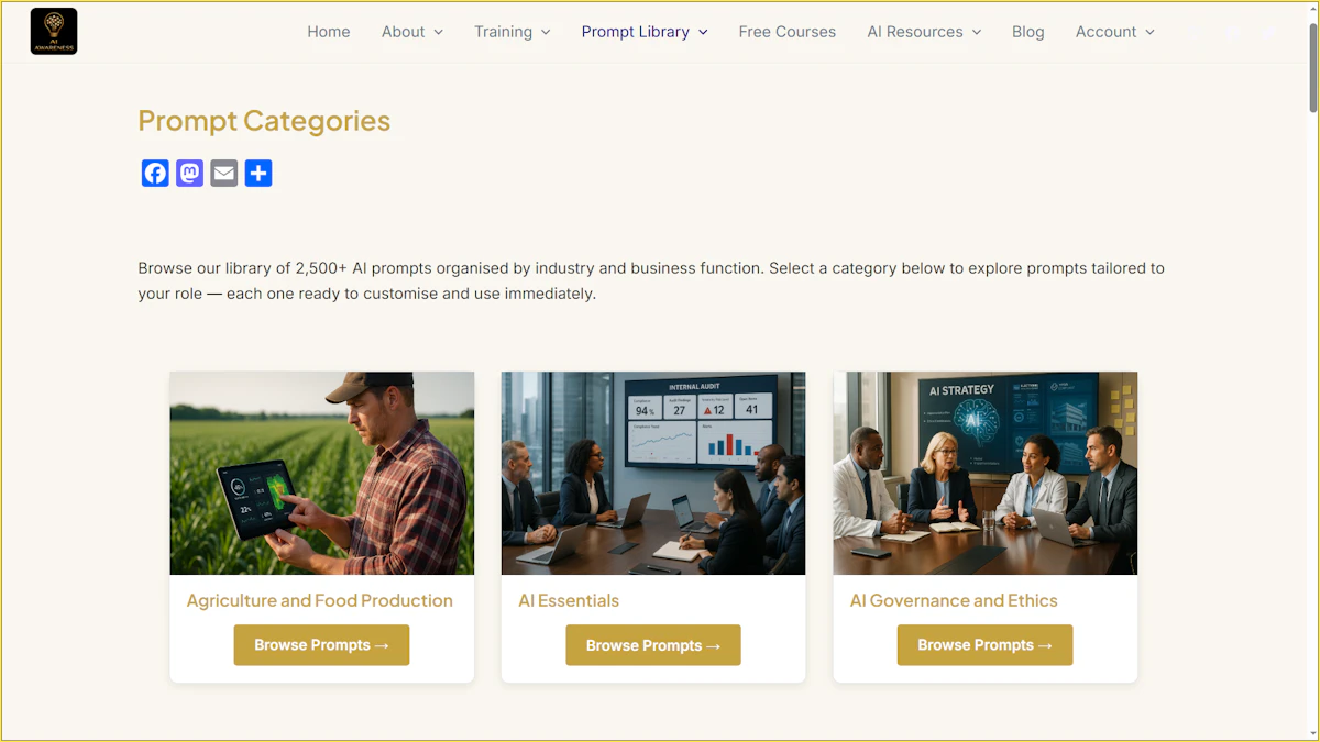 Free AI Awareness Prompt Library
