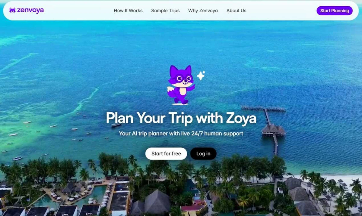AI trip planning with 24/7 human support 