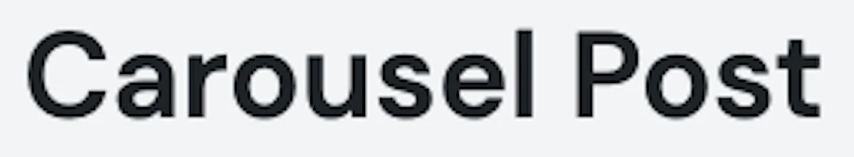 Carousel Post logo