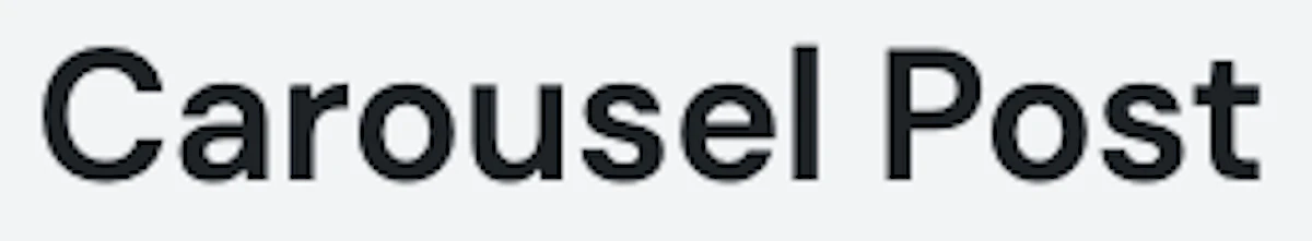 Carousel Post logo
