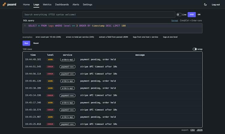 Pooml - Poor Man's Logger