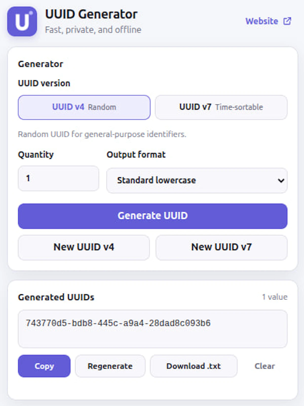 UUID Generator