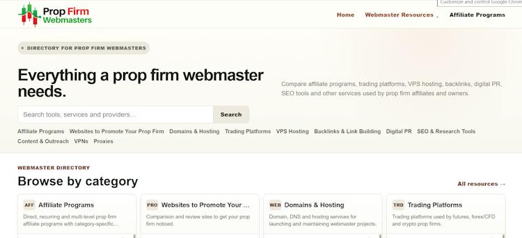 Prop Firm Webmasters