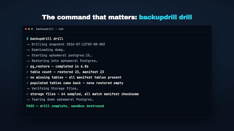 BackupDrill