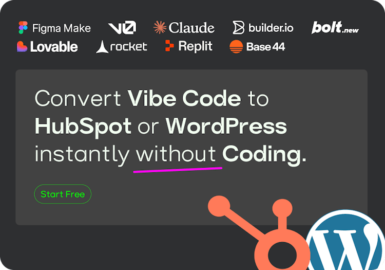 Figma Design to HubSpot & WordPress AI Converter
