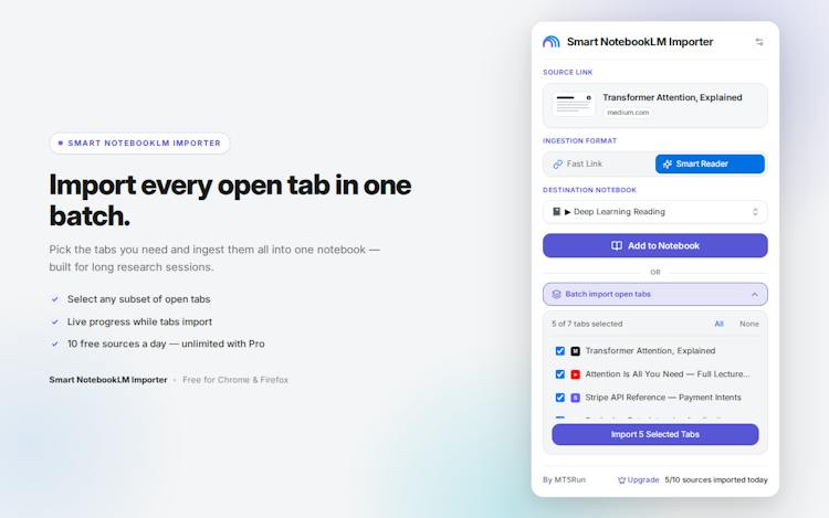 Smart NotebookLM Importer