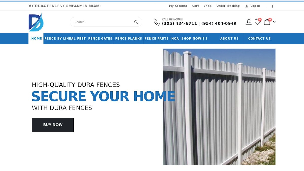 Dura Fence fence company website