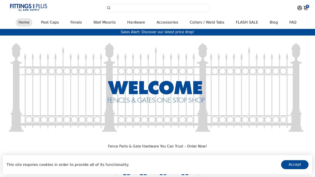 Fittings Plus fence company website
