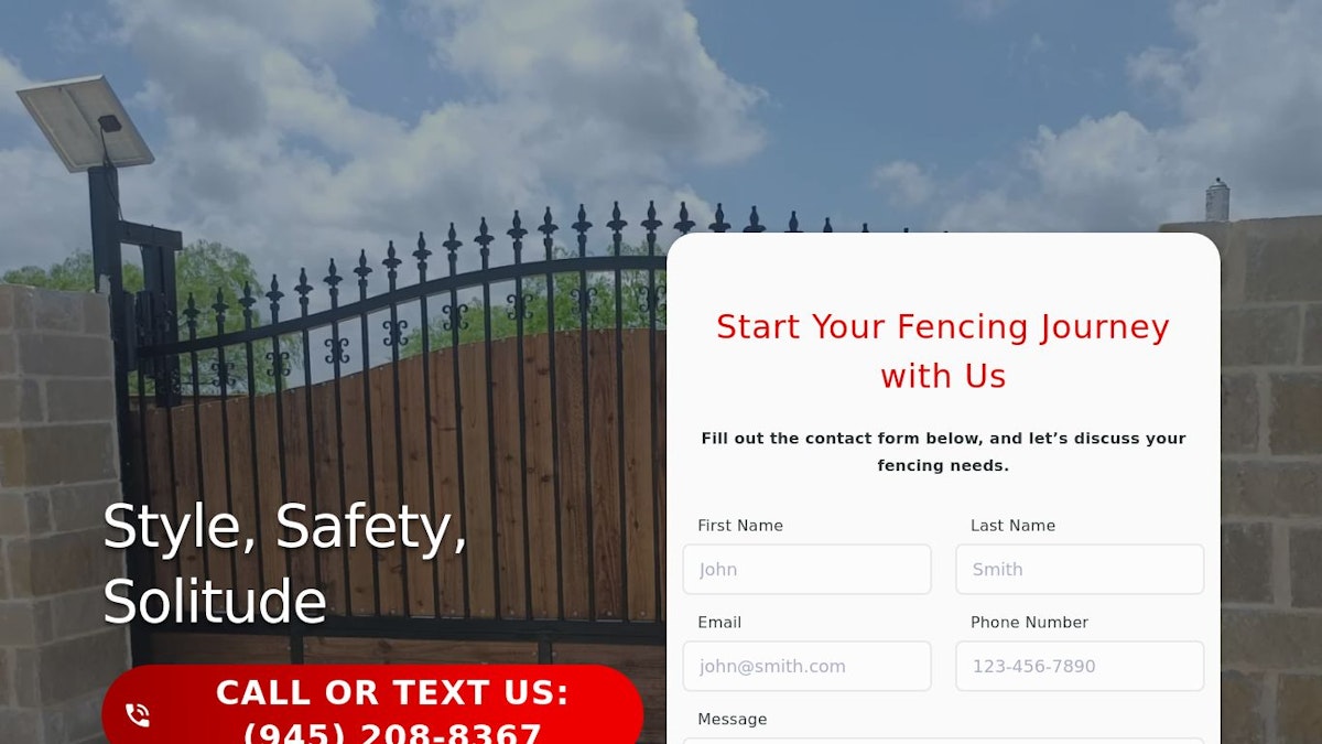 Velis Fencing fence company website