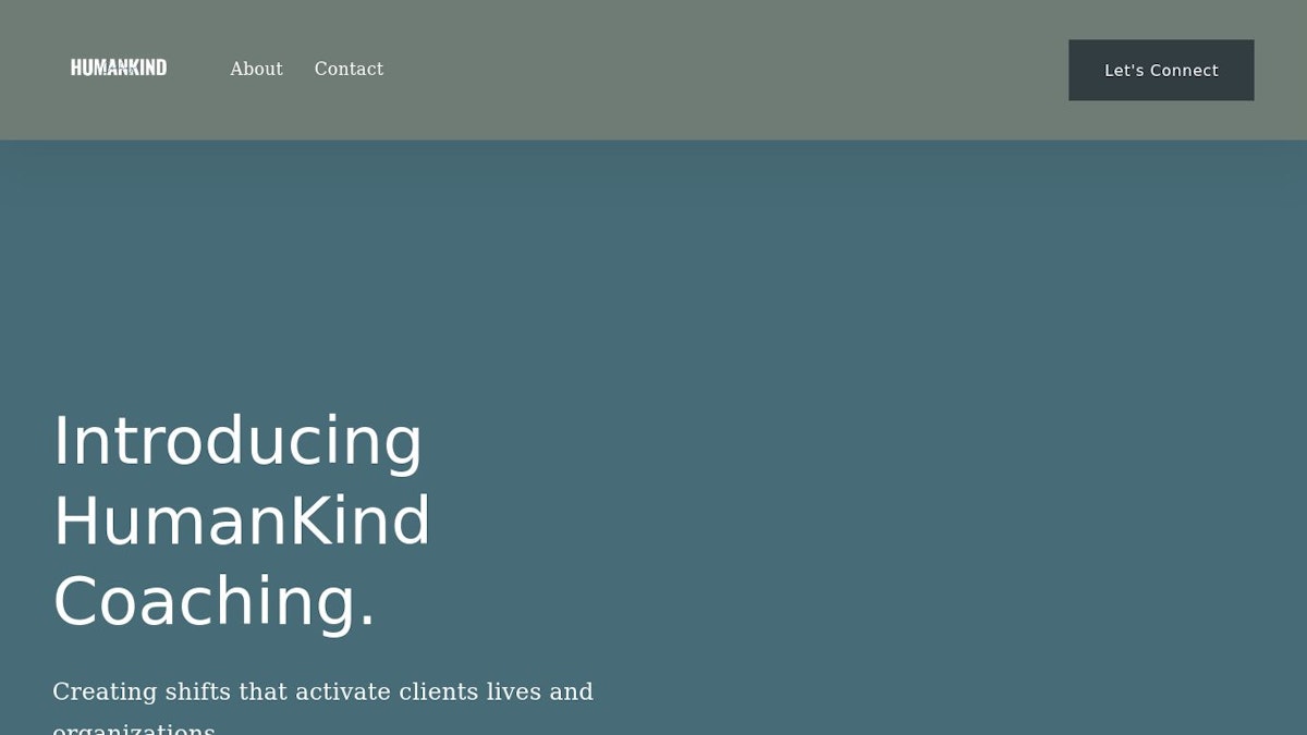 HumanKind Coaching business coach website