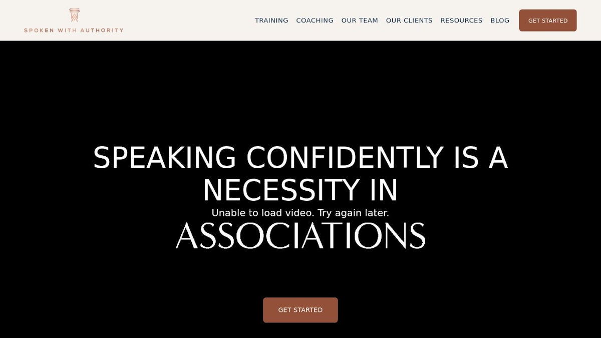 Spoken with Authority leadership coach website