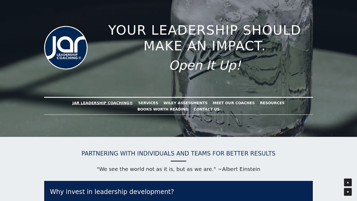 JAR Leadership Coaching leadership coach website