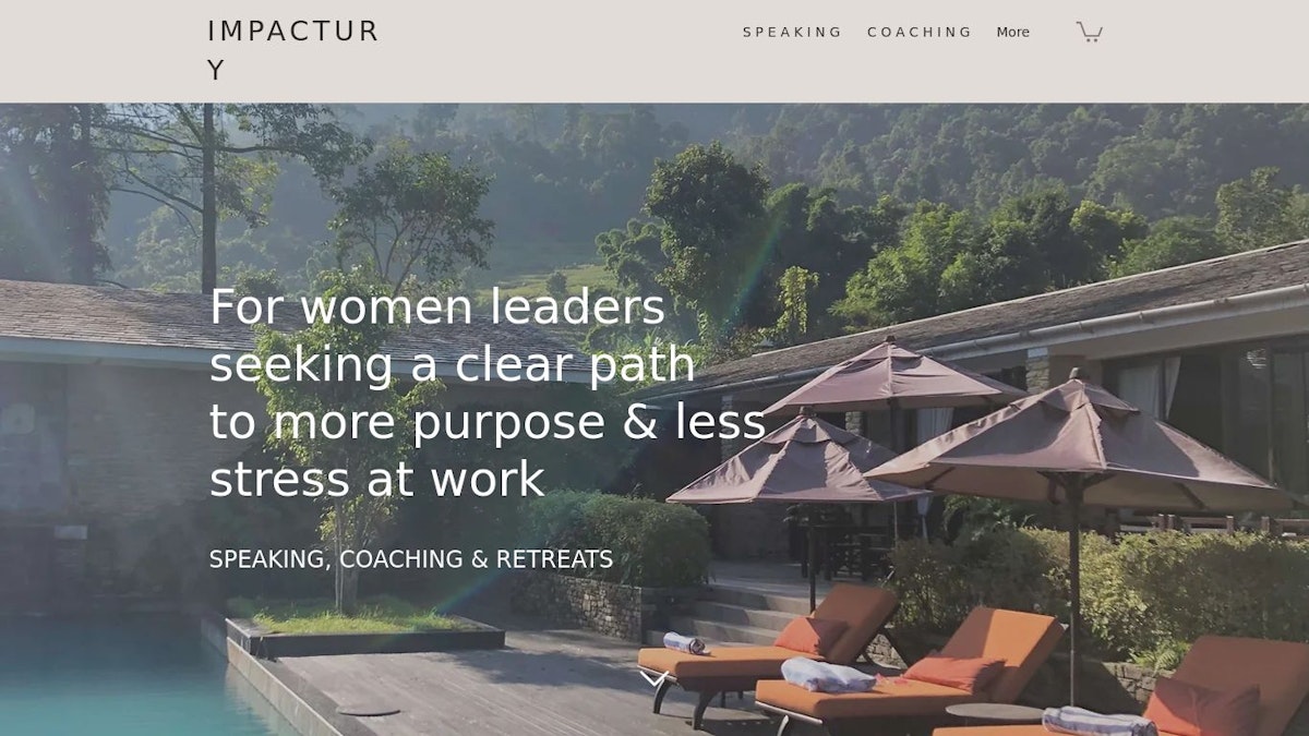 Impactury leadership coach website