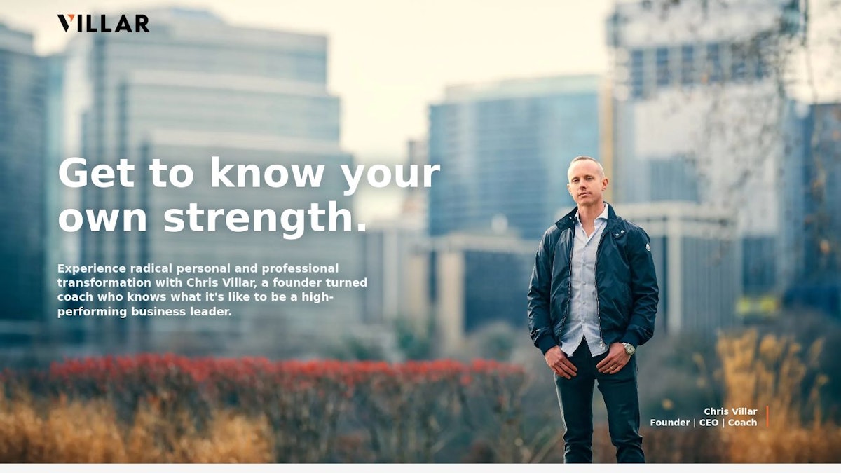 Chris Villar leadership coach website