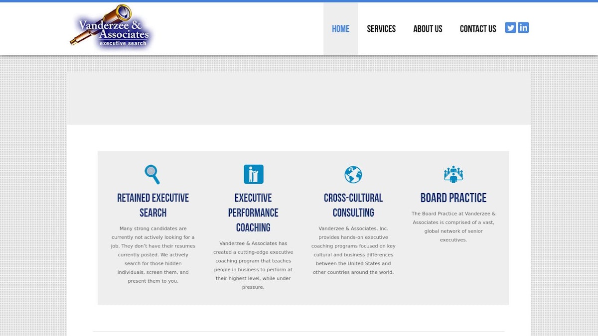 Vanderzee executive coach website