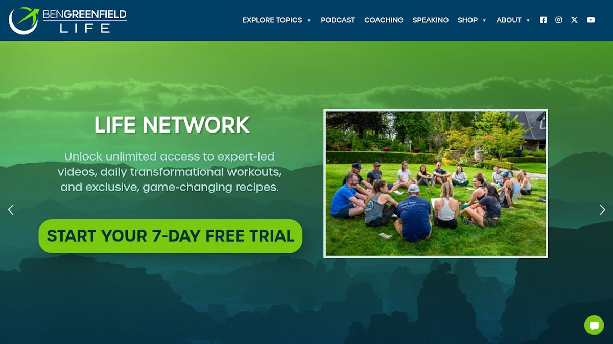 Ben Greenfield health coach website