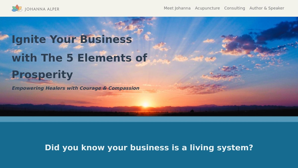 Johanna Alper holistic coach website
