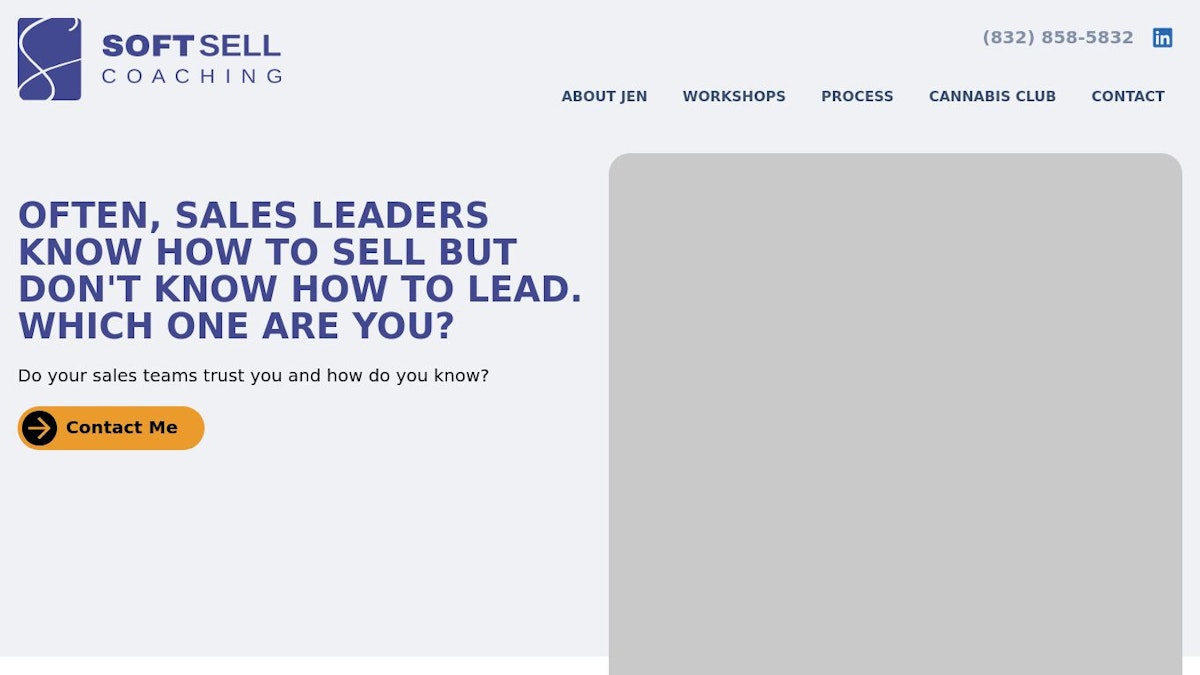 Soft Sell Coaching business coach website