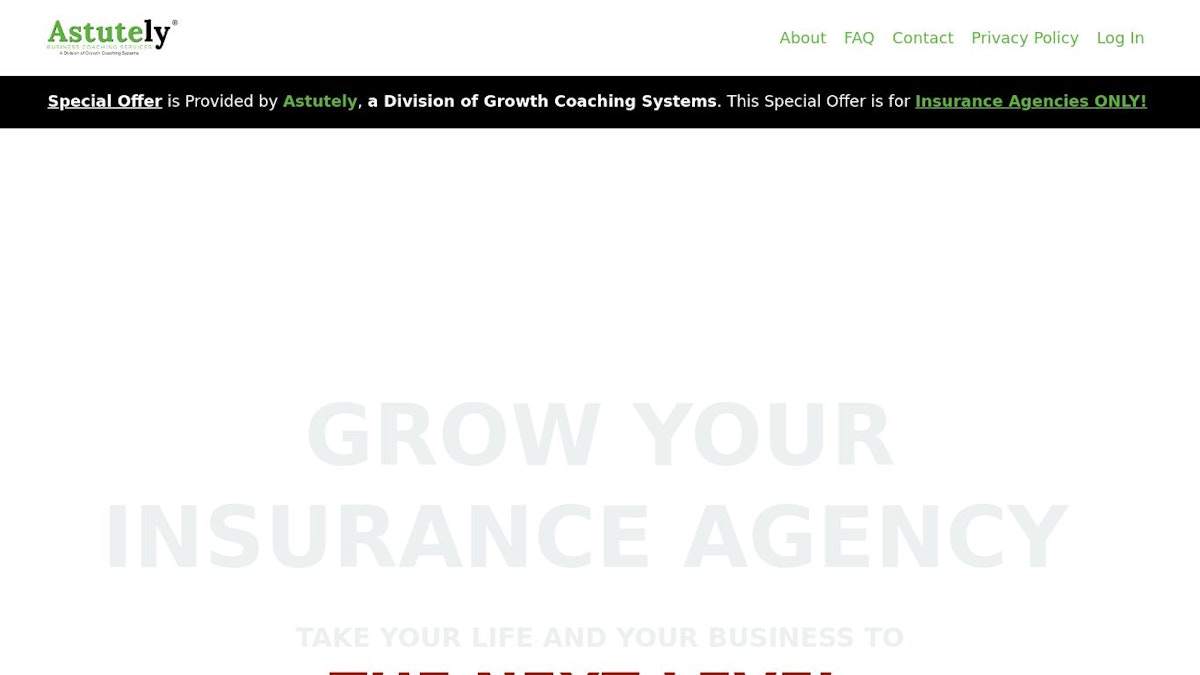 Astutely business coach website