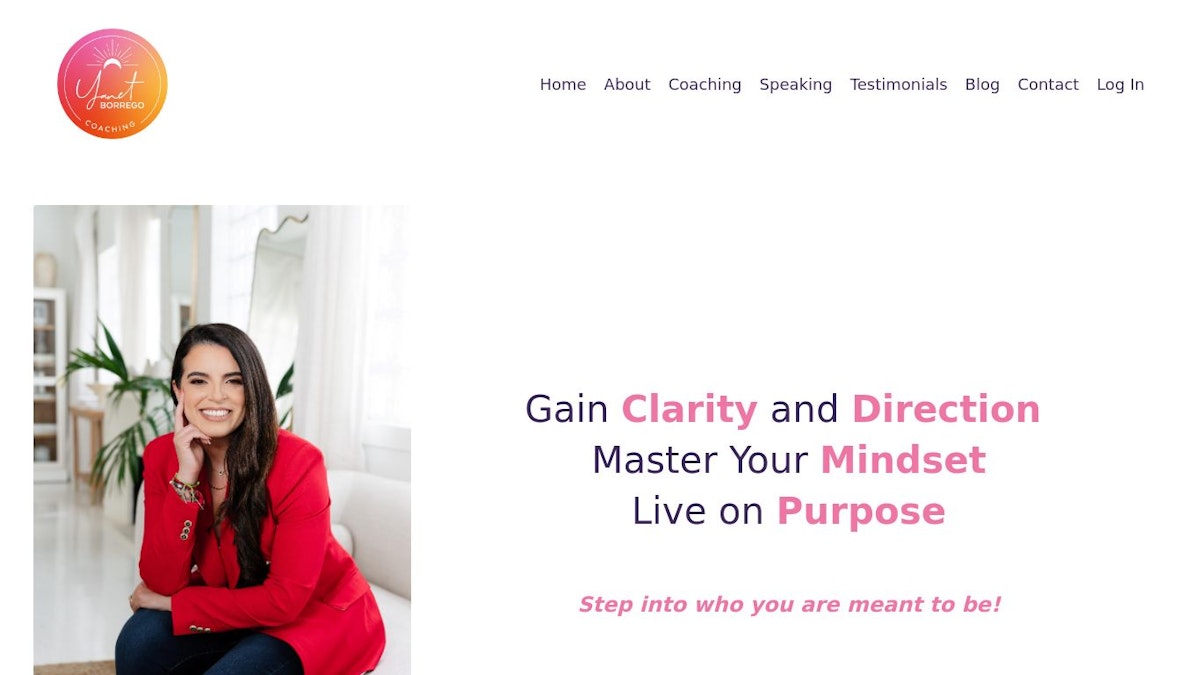 YB Coaching life coach website