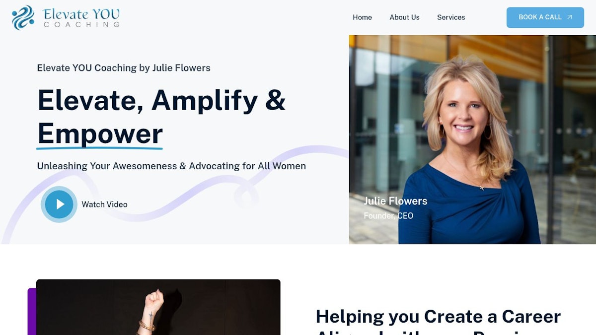 Elevate YOU Coaching life coach website