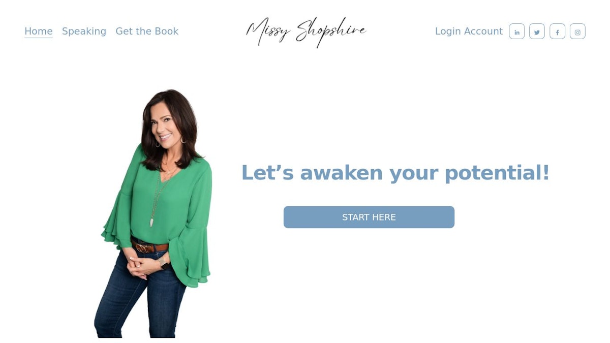 Missy Shopshire leadership coach website