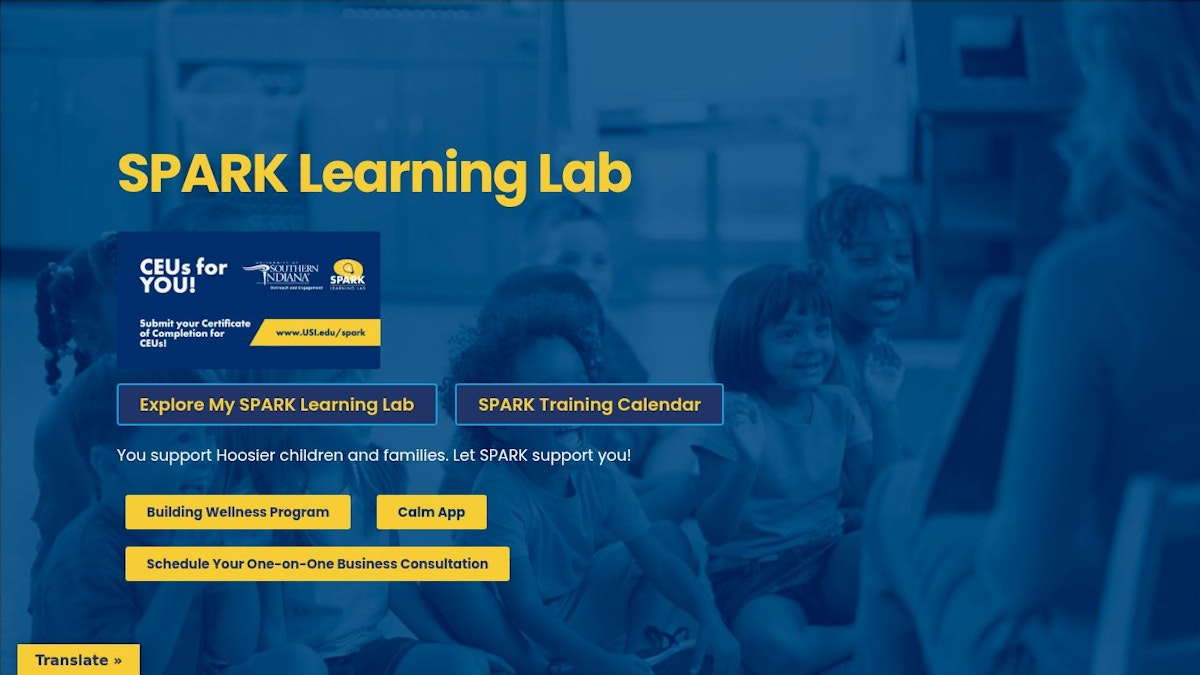 SPARK Learning Lab life coach website