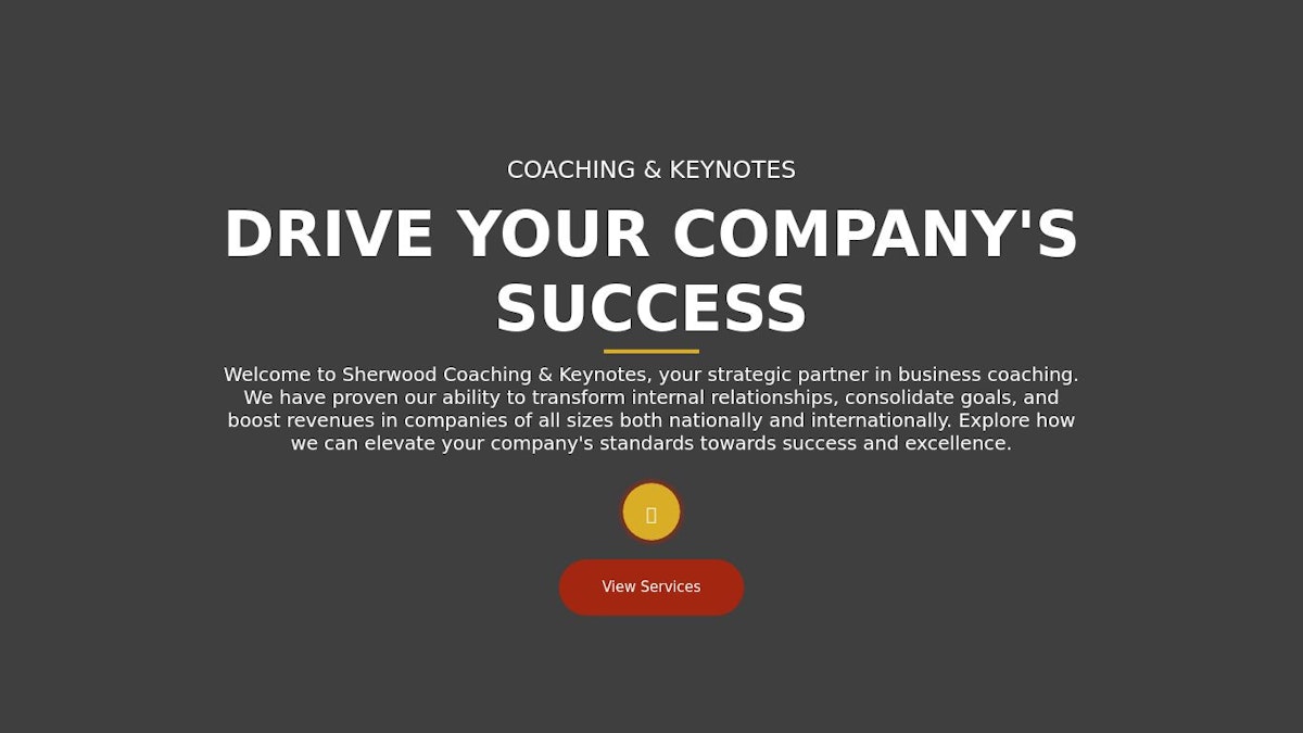 Sherwood business coach website