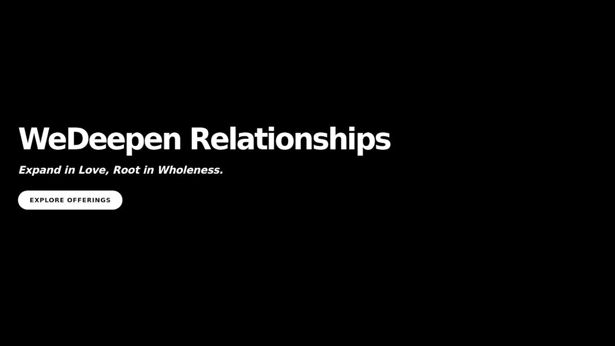 WeDeepen relationship coach website