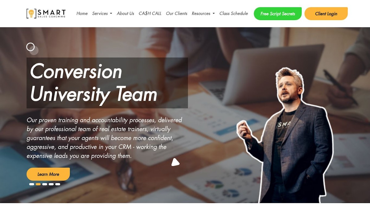 Smart Sales Coaching business coach website