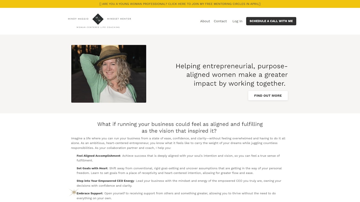 Bridge-Ville life coach website