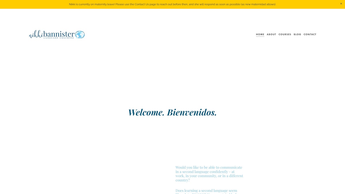Nikki Bannister life coach website