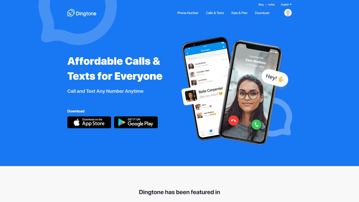 Dingtone screenshot