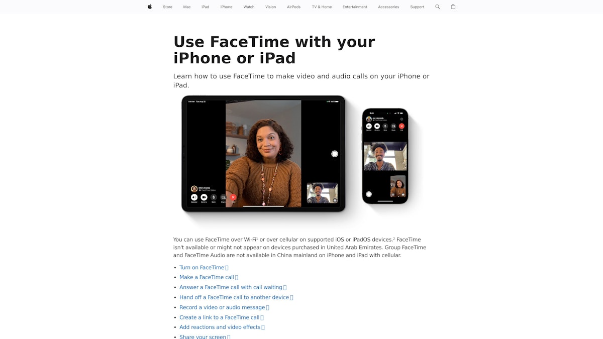 FaceTime screenshot