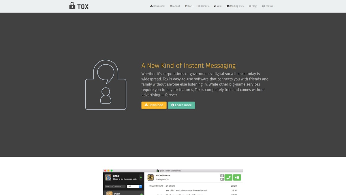 Tox screenshot