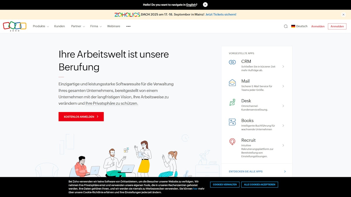 Zoho screenshot