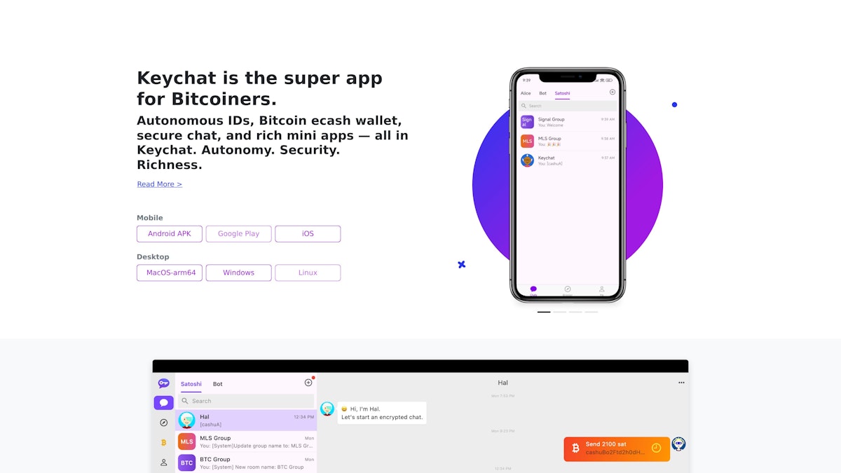 Keychat screenshot