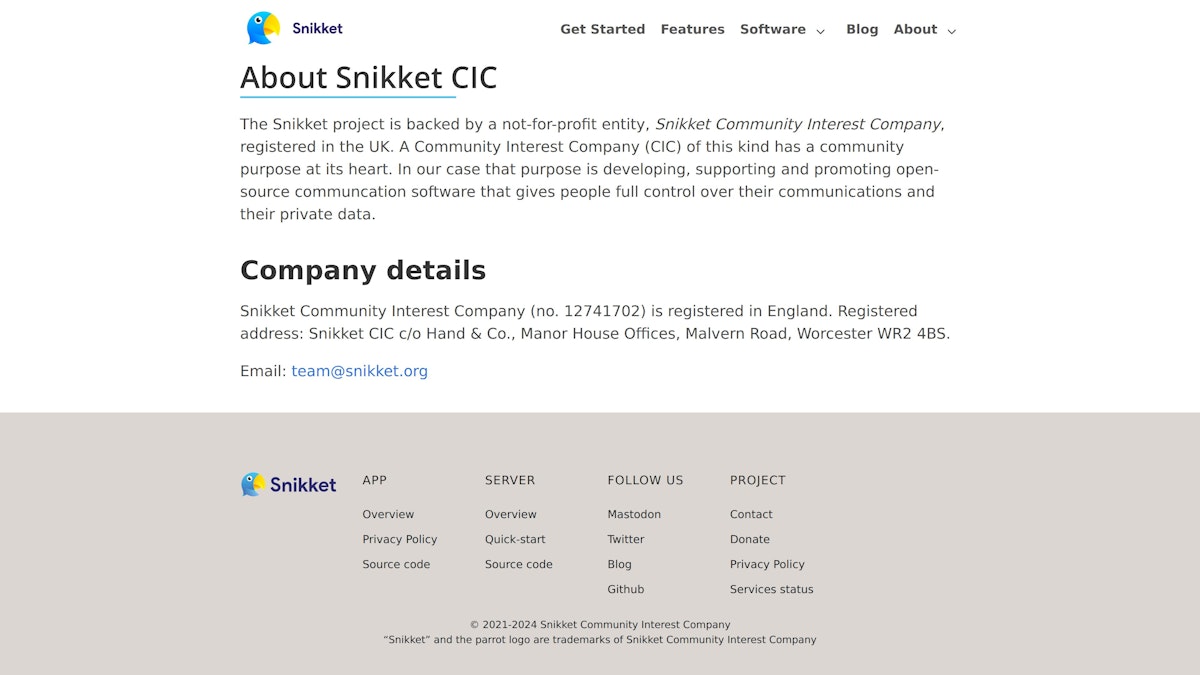 Snikket screenshot