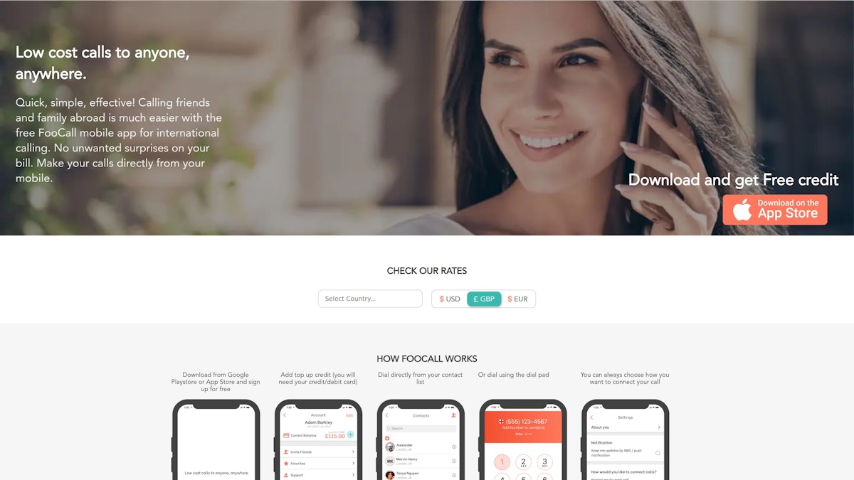 Foocall screenshot