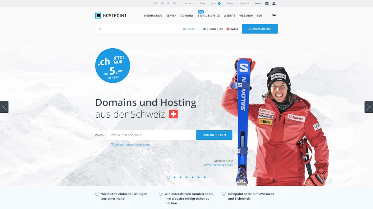 Hostpoint screenshot