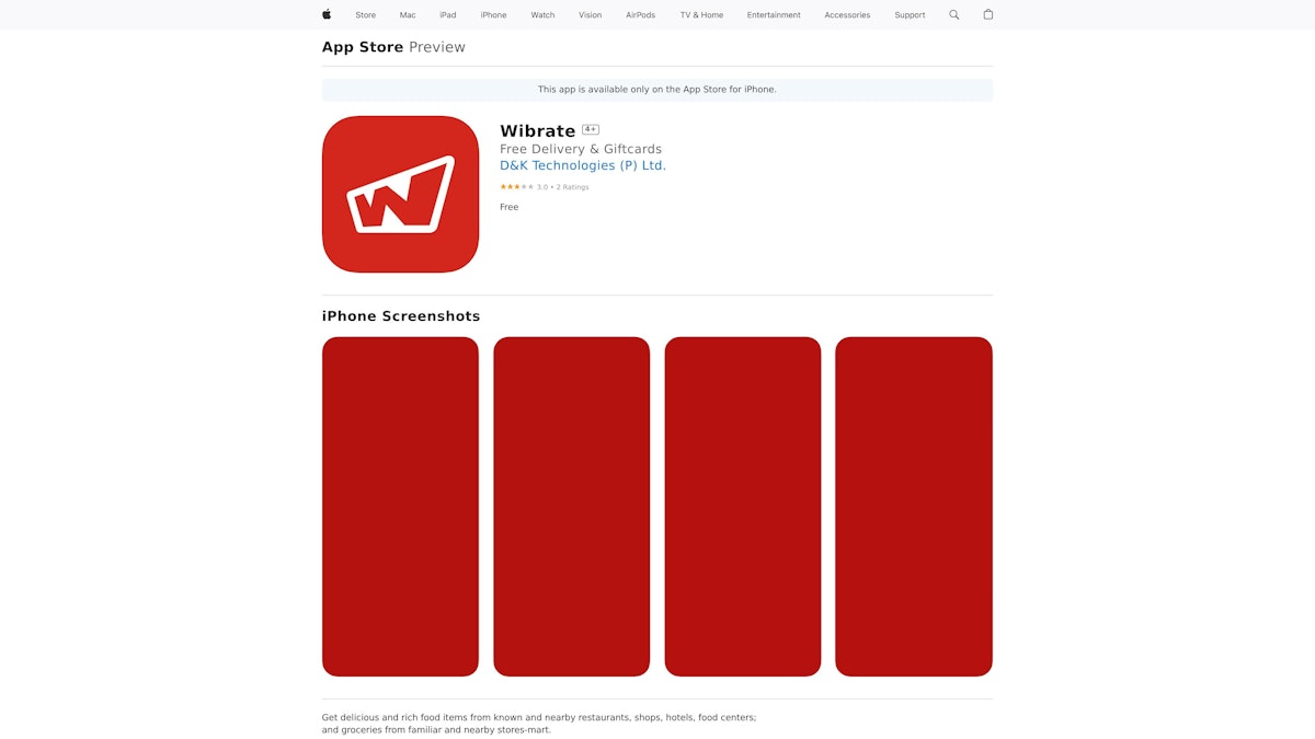 Wibrate screenshot
