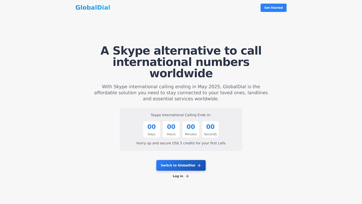 GlobalDial screenshot