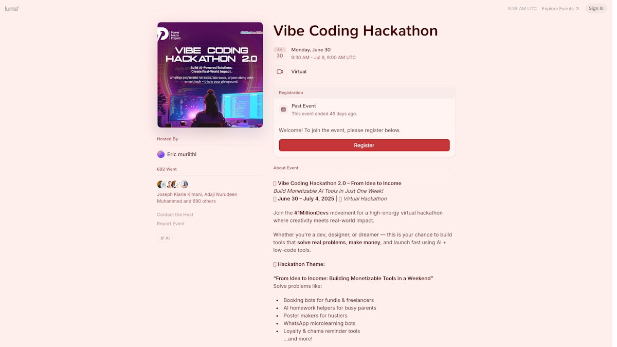 Vibe Coding Hackathon thumbnail