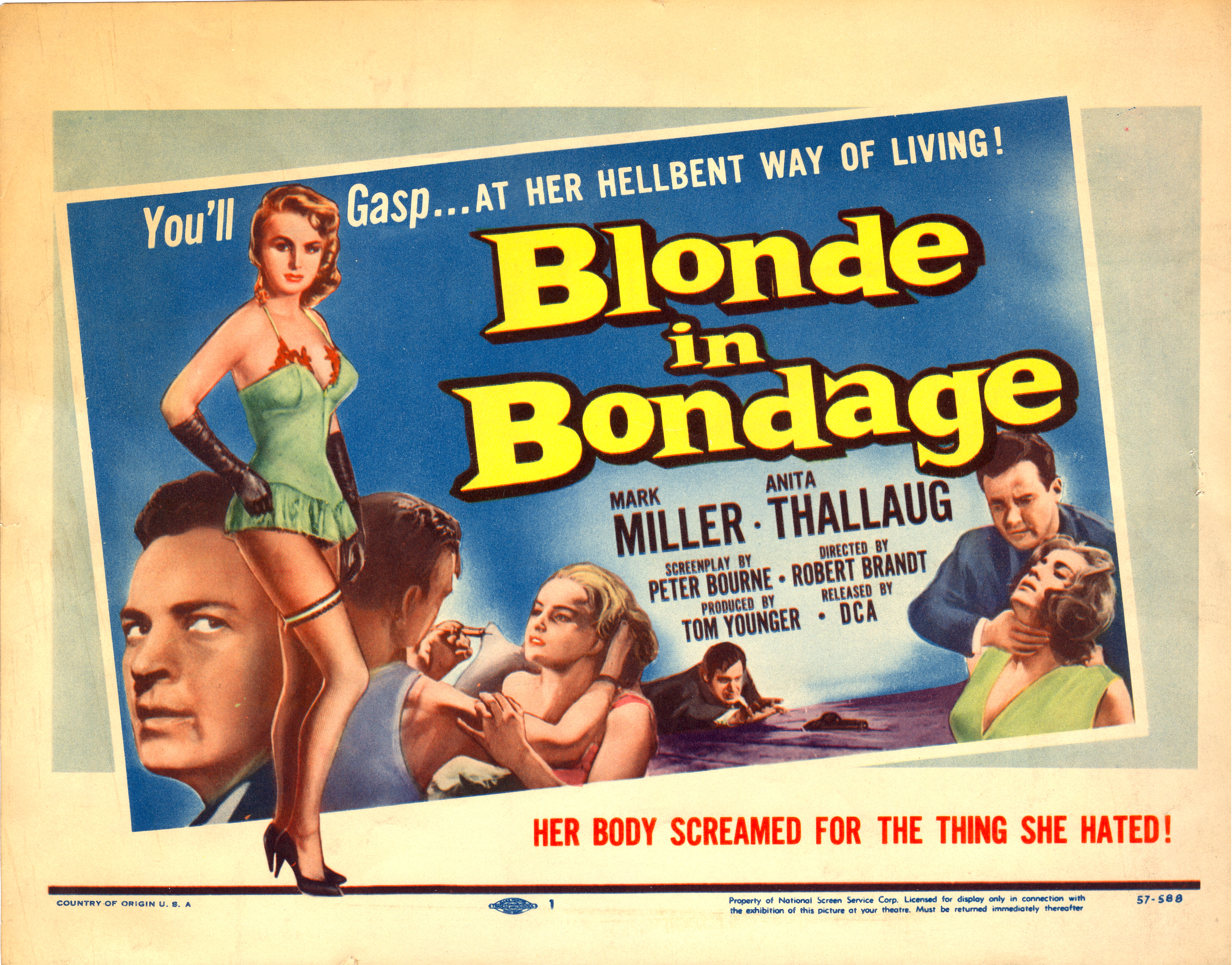 Blonde in Bondage (Blondin i fara) (Sweden, 1957) 