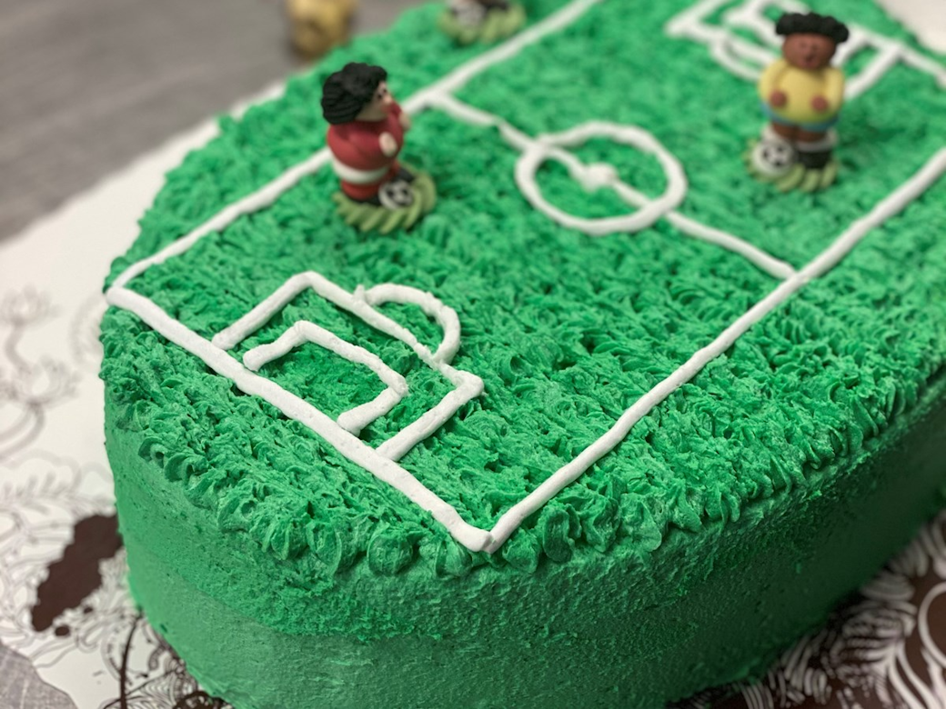 Fotballbane kake